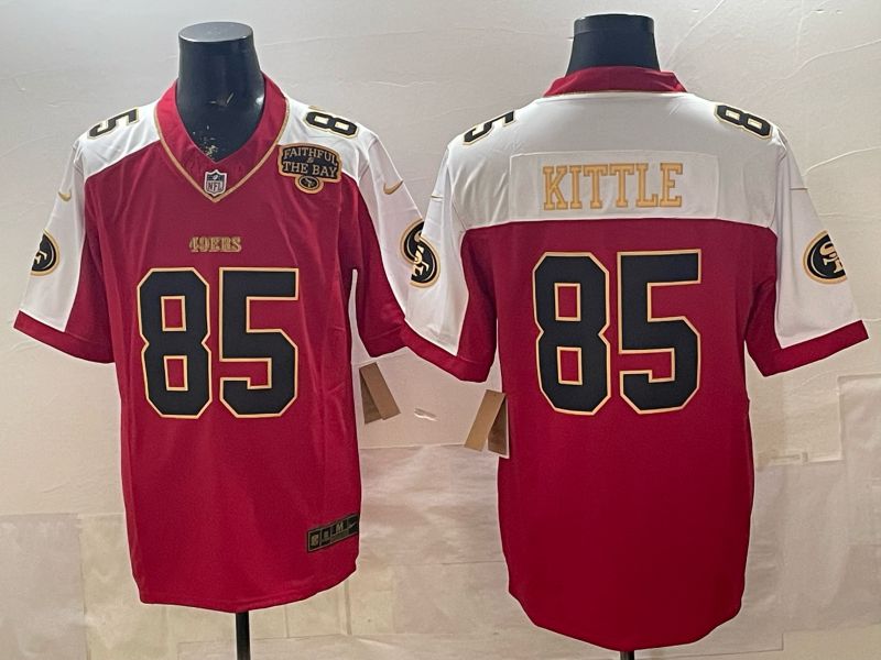 Men 2026 San Francisco 49ers #85 Kittle Red white 3th generations Nike Limited NFL Jersey style 04->san francisco 49ers->NFL Jersey